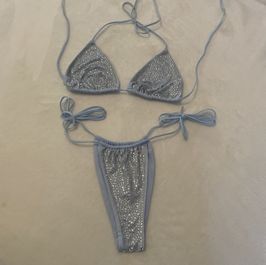 Light Blue Bedazzled Bikini