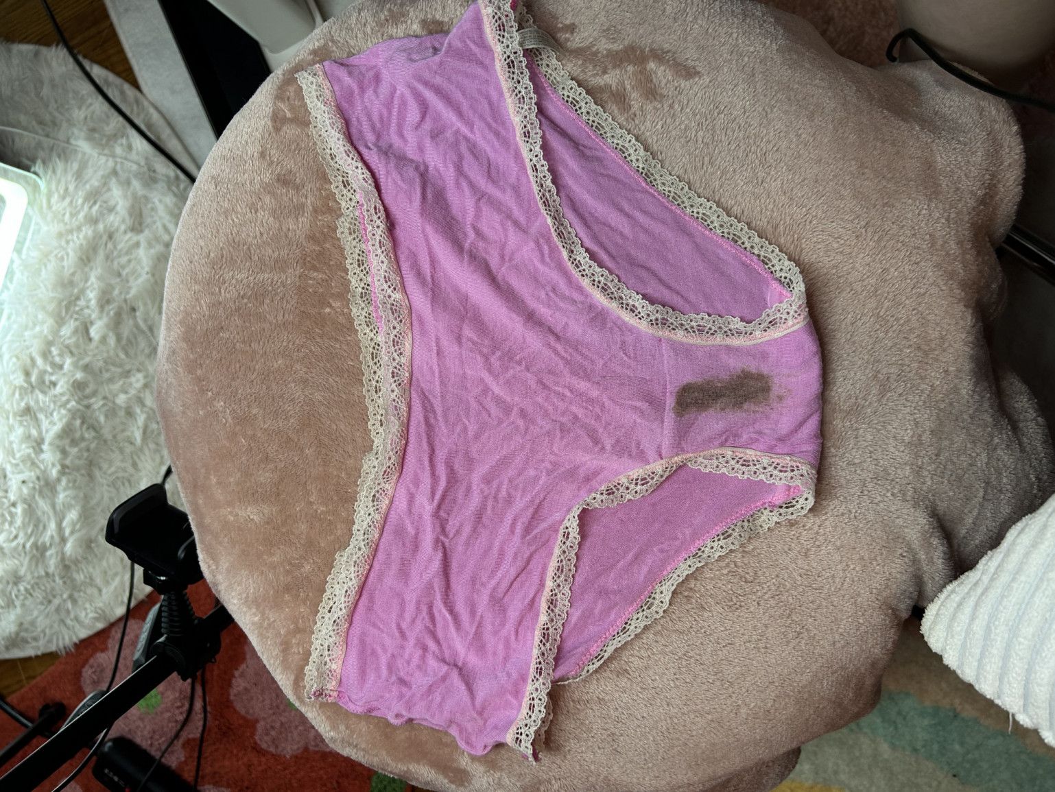 Pink Panties with Stain