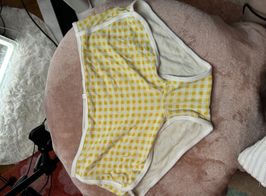 Yellow Checked Boy Short Panties