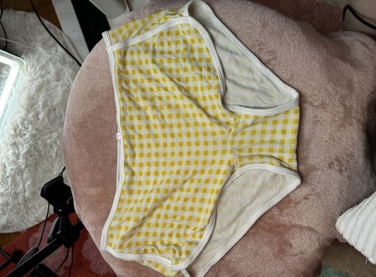 Yellow Checked Boy Short Panties