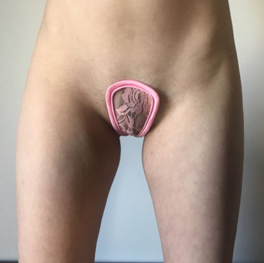 Pink transparent panties