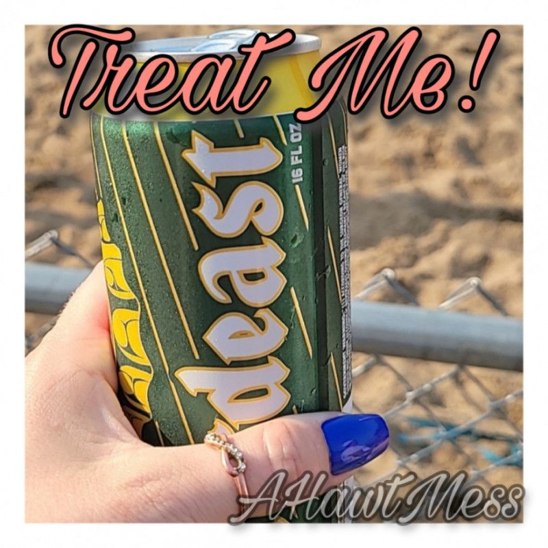 Treat Me! Tall beer at volleyball!