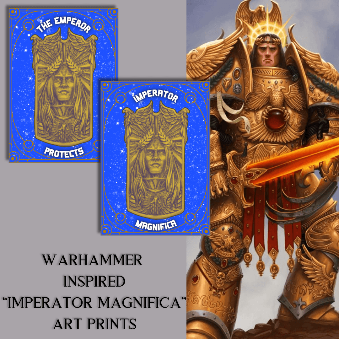 Warhammer Inspired Art Prints THE EMPEROR PROTECTS