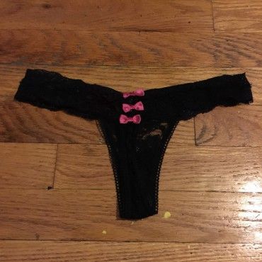 Worn Panties Pink Bows