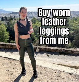 Buy my worn slightly damaged leather leggings