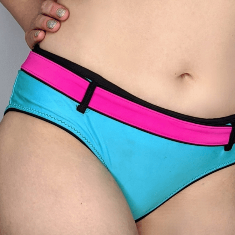 Shark Week Stained Bikini Bottoms Neon