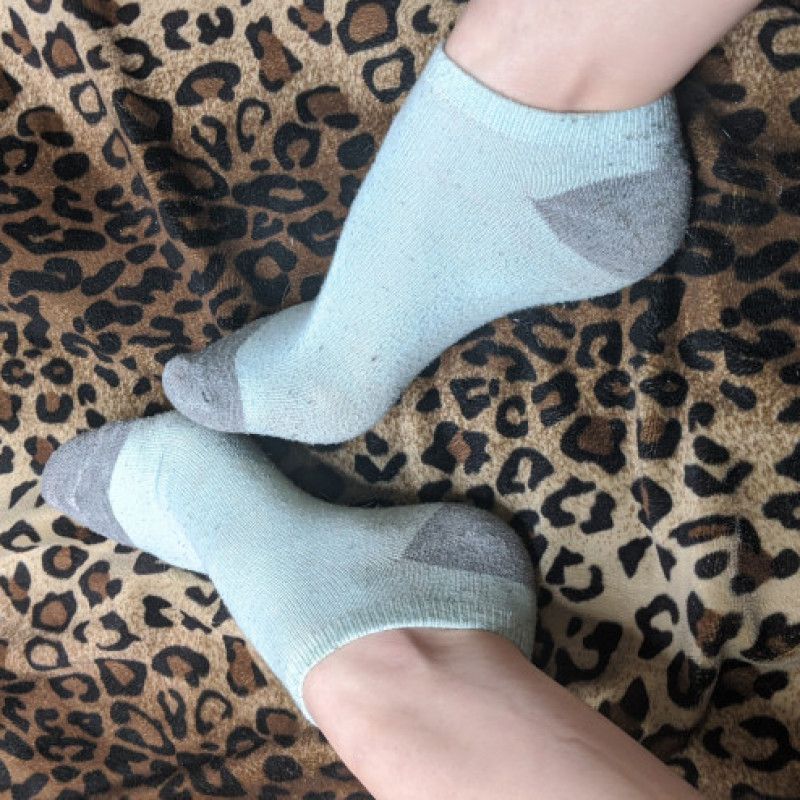 Teal Blue Short Ankle Socks