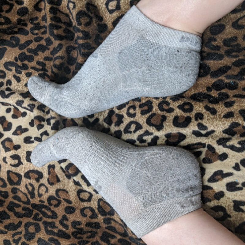 White and Grey Short Ankle Socks