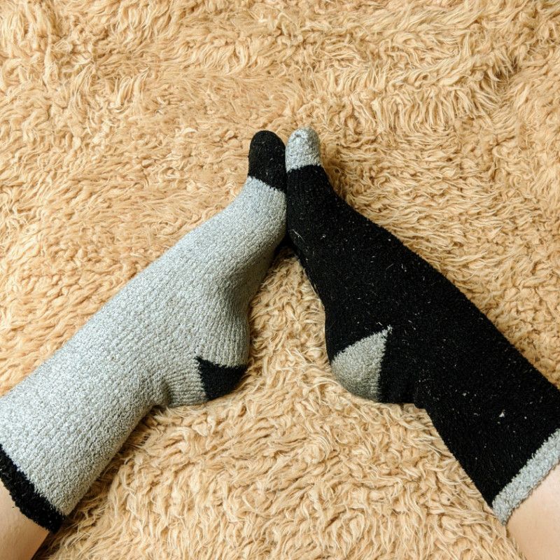 Black and White Flip Flopped Socks