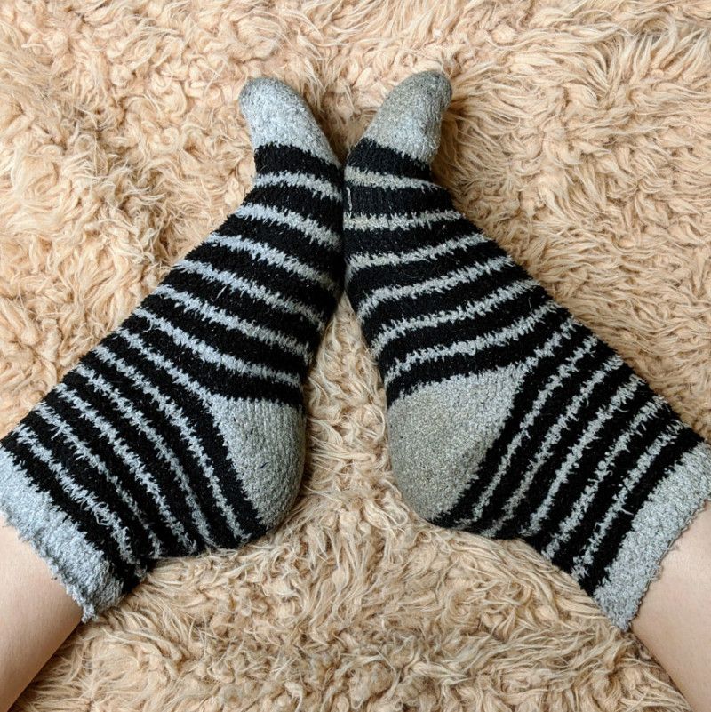 Black and White Striped Socks