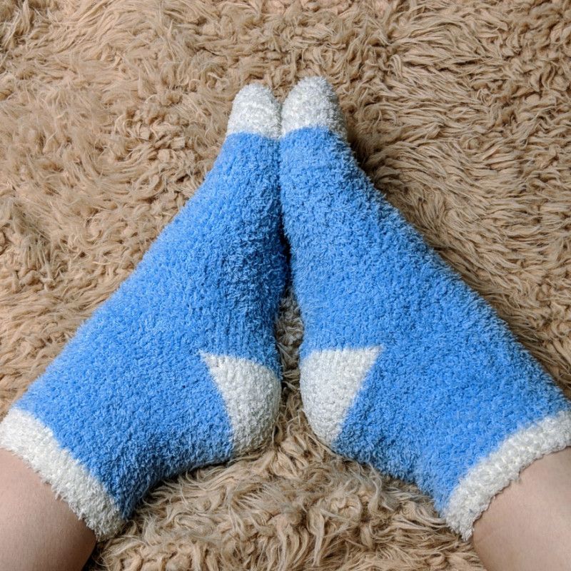 Light Blue Fuzzy Socks