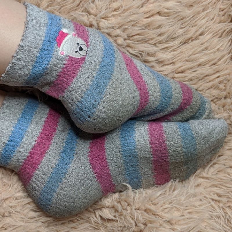 Fuzzy Teddy Bear Socks