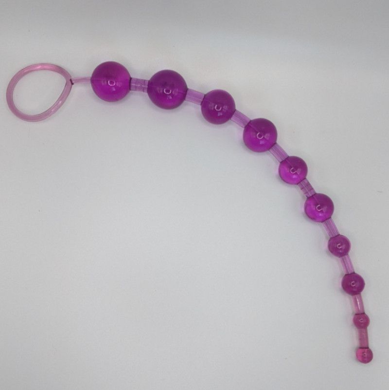 Used Purple Anal Beads