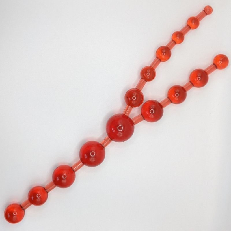 Used Red 3 Prong Anal Beads