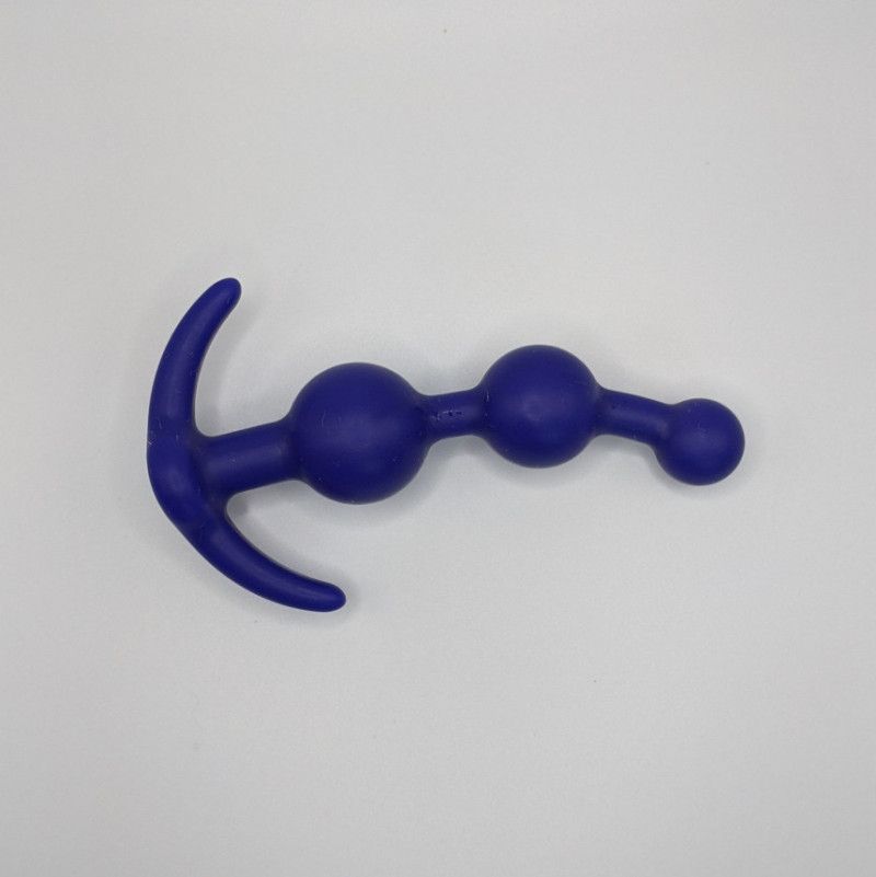 Used Purple Silicone Anal Beads Plug