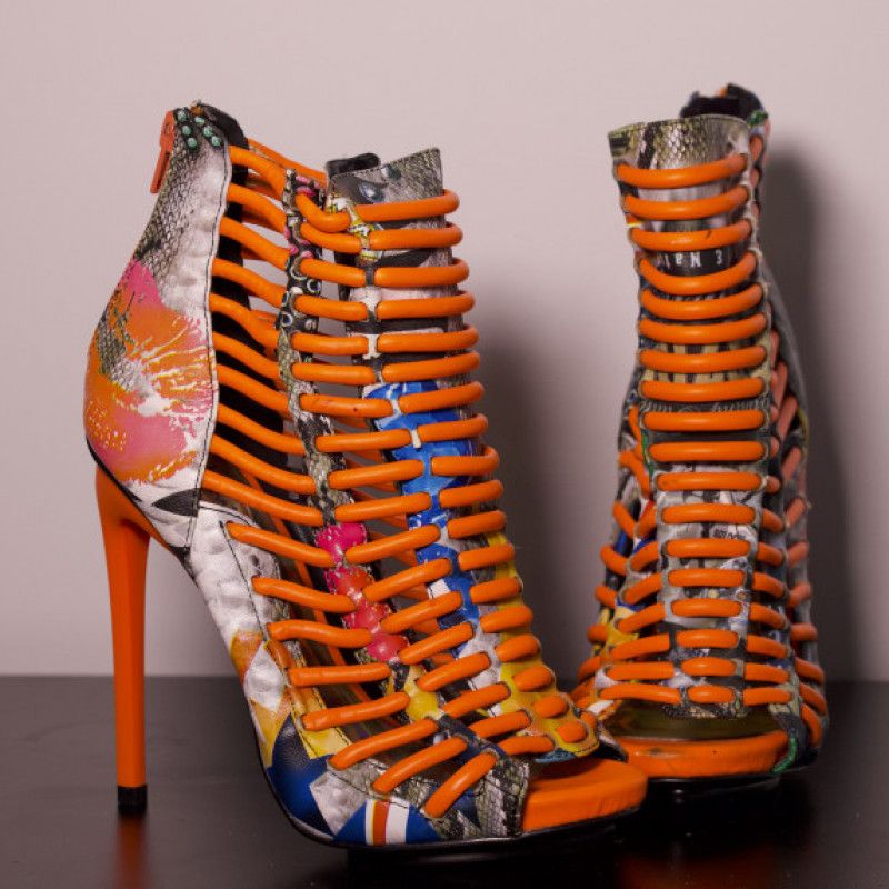 Funky Fun Orange Heels