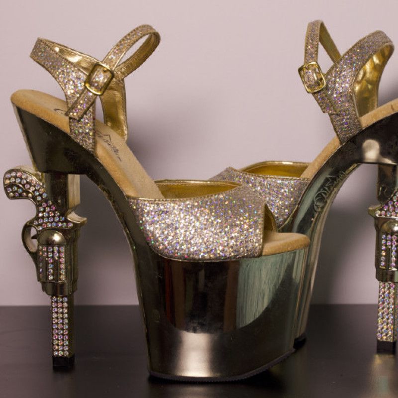 Glitter Six Shooter Heels