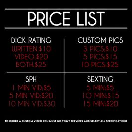 My price list