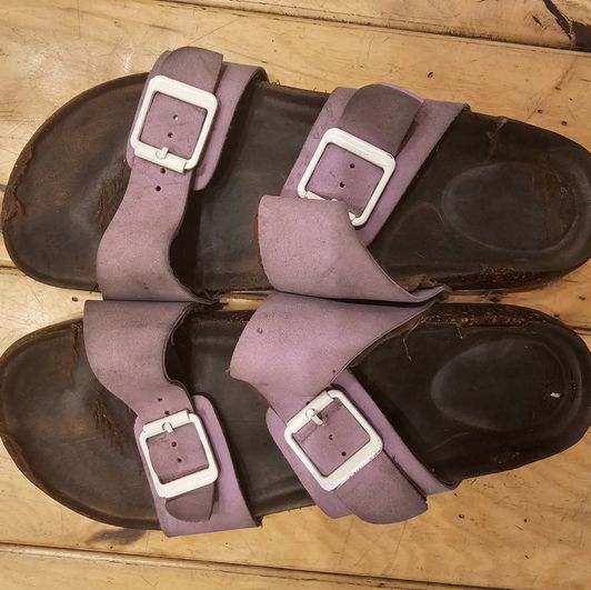 Worn Birkenstock Style Sandals