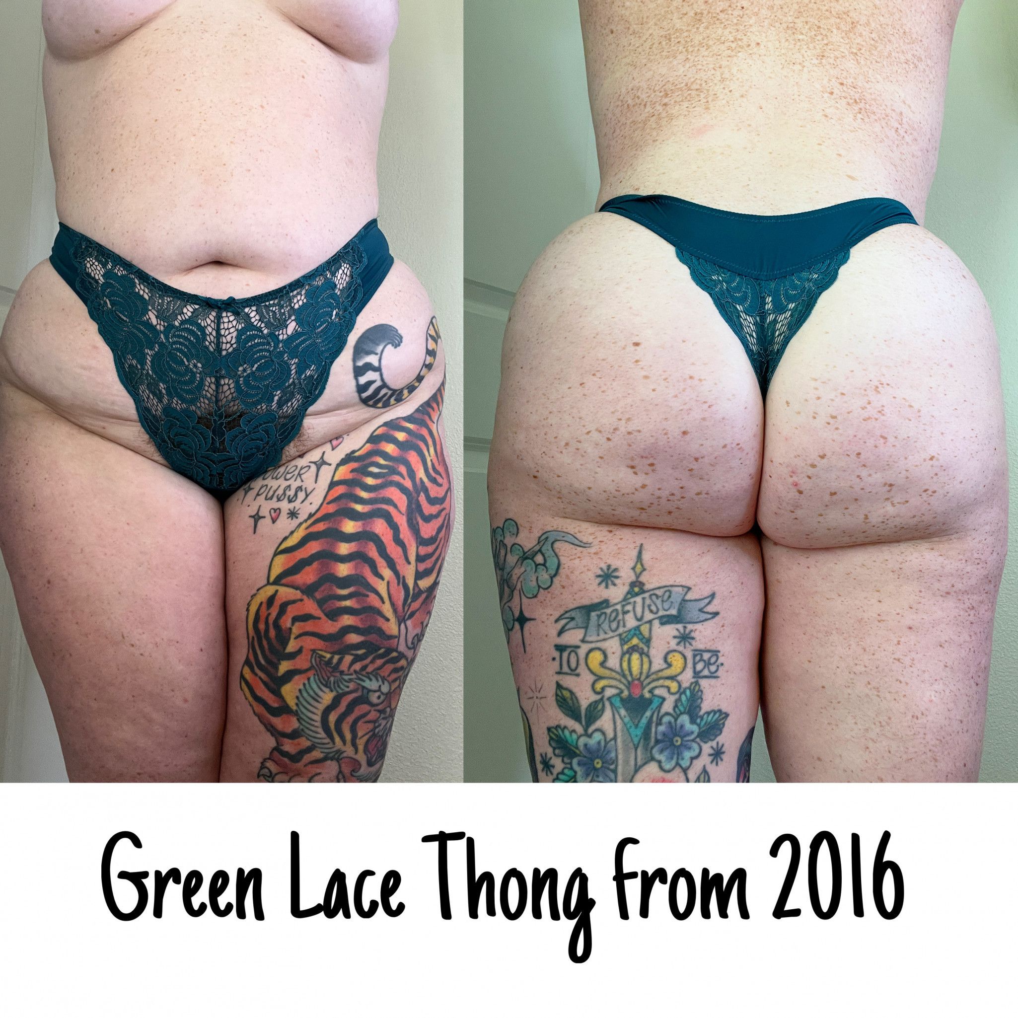 Green Lace Thong from 2016