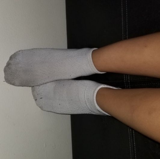 Plain white socks