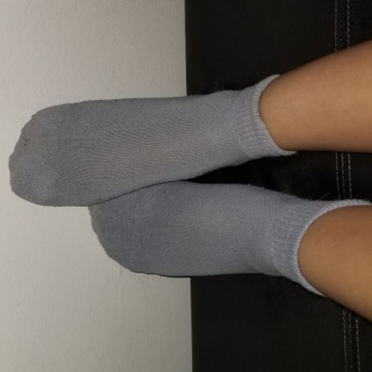 Grey Ankle High Socks