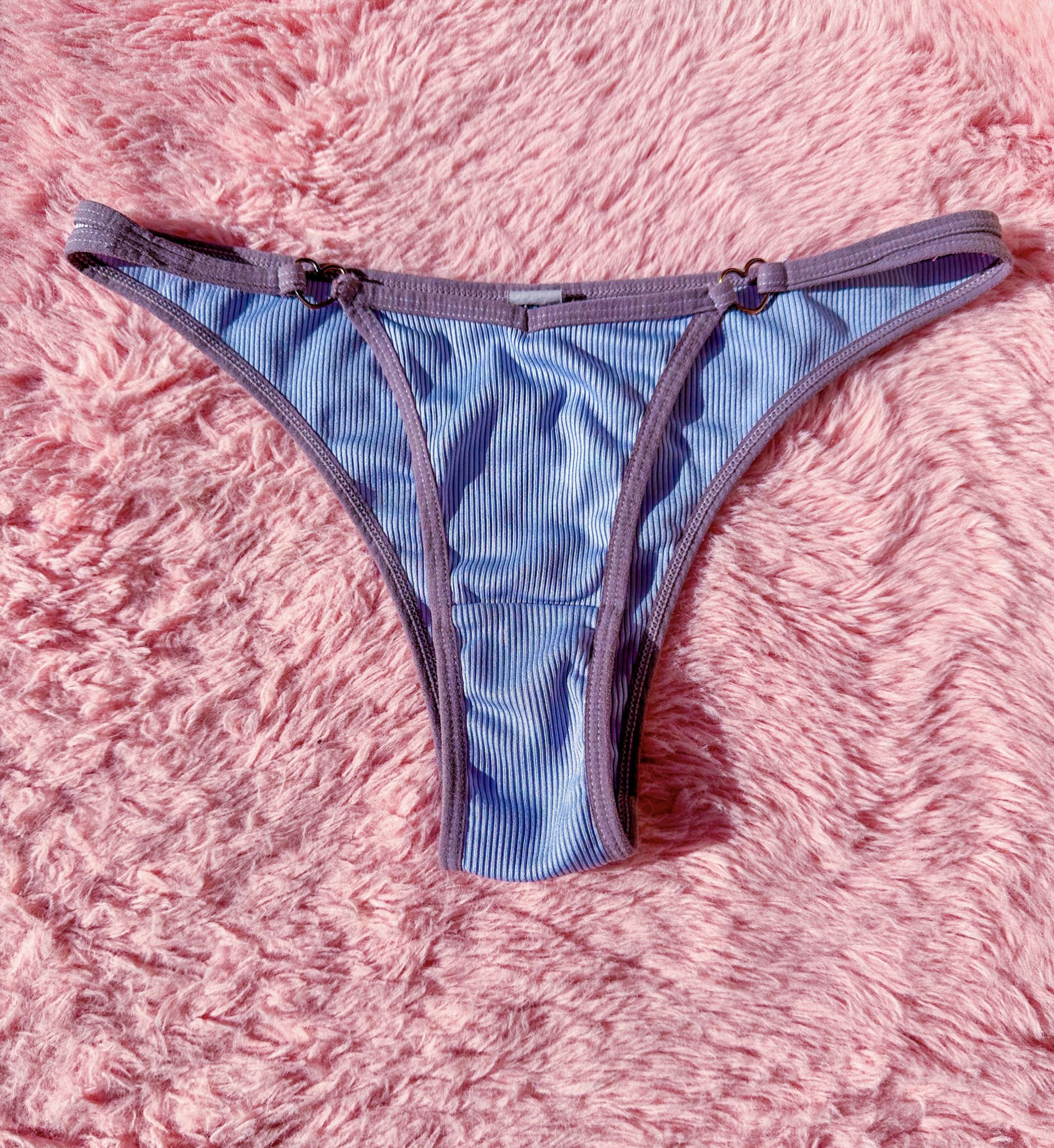 Blue panties with hearts