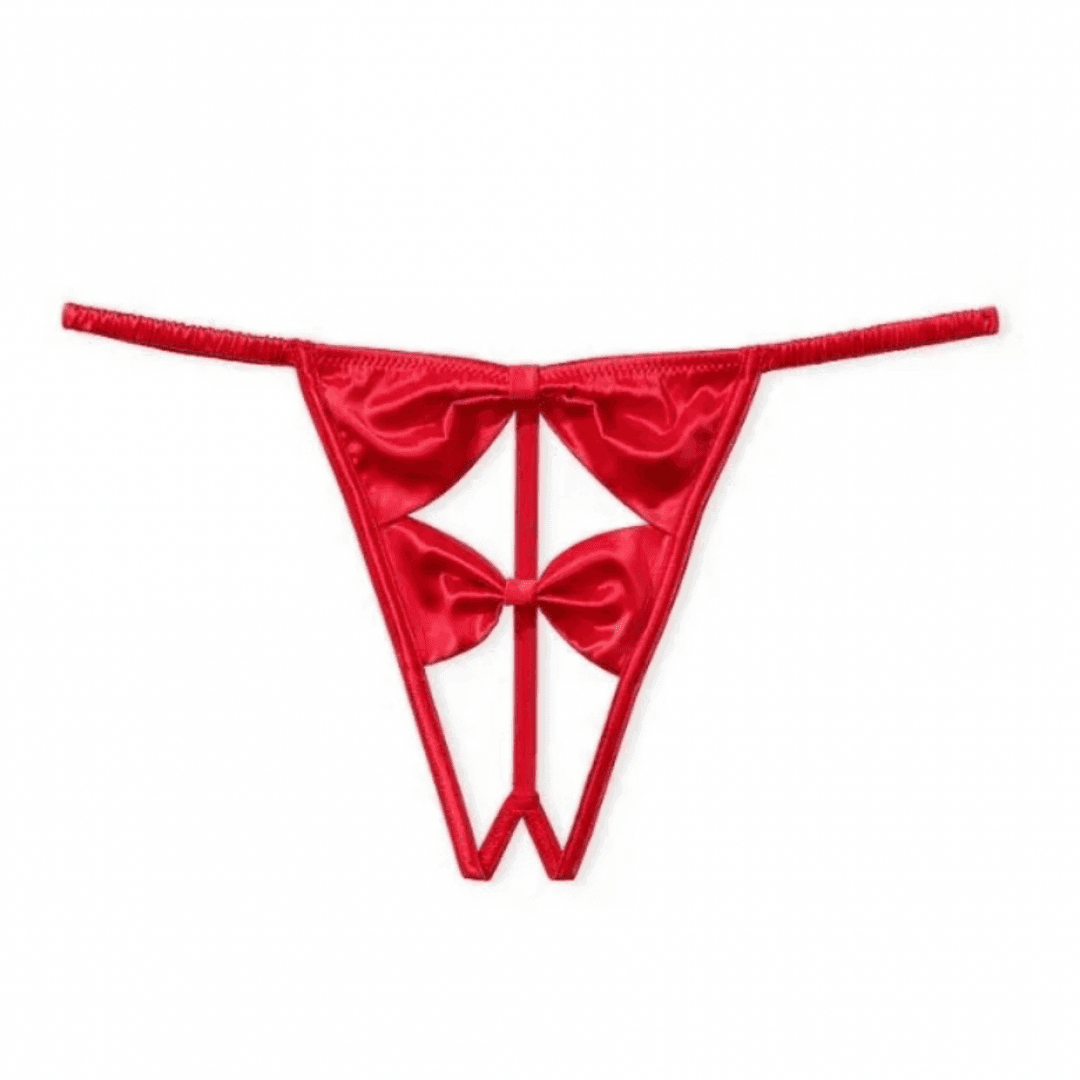 Red silk G string