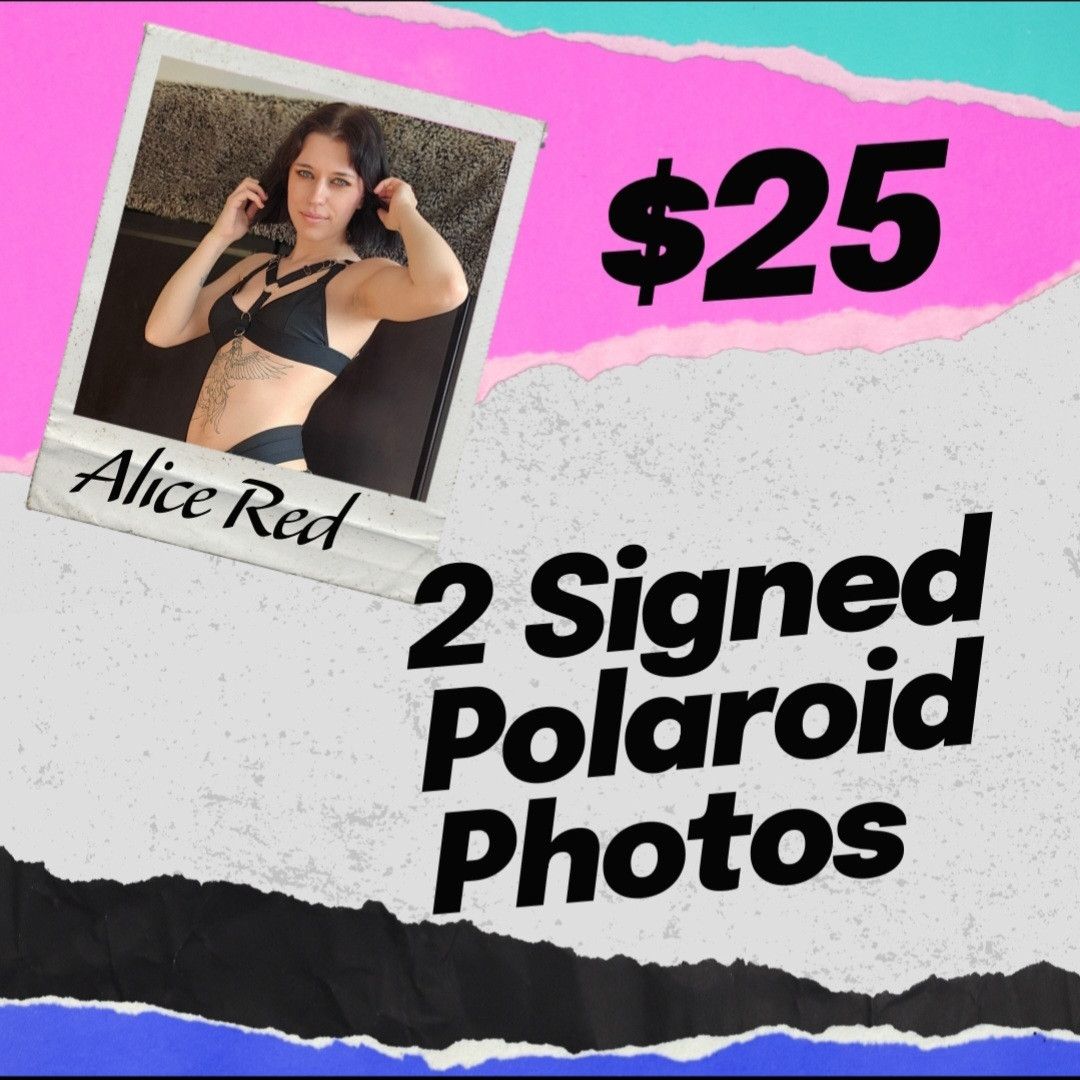 2 Signed Polaroid Photos