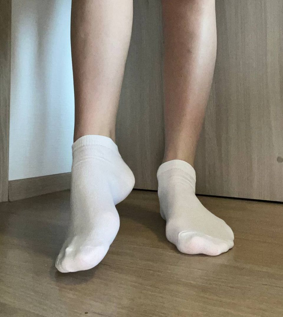 Worn White Socks