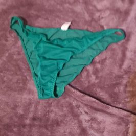 Dirty green used panties