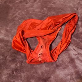 Dirty red used panties