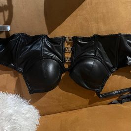 Sexy leather bra