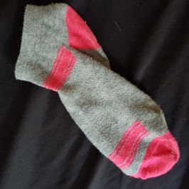 Pink and Grey dirty socks