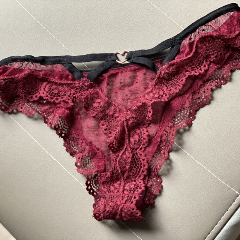 Red lace panties