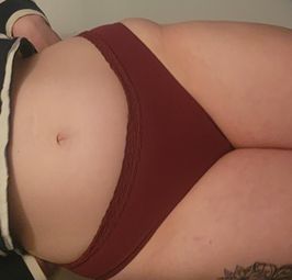 Dark red thong well worn