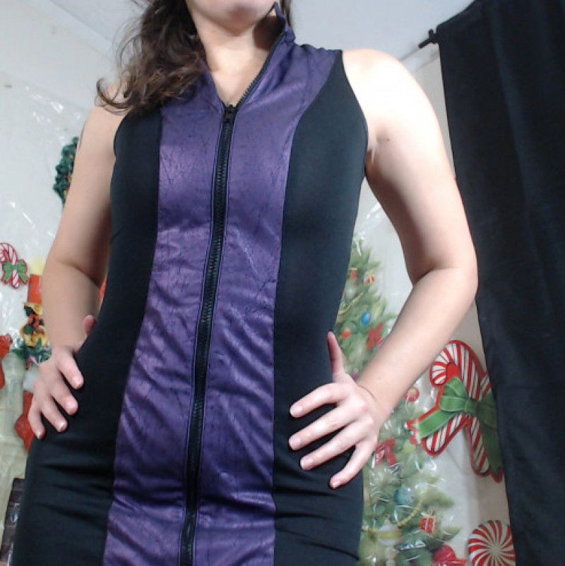 Purple and Black Dress