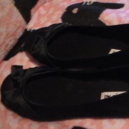 Cute Black Shoes with Bow