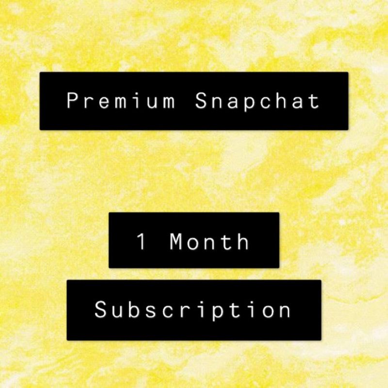 Snapchat: 1 Month Subscription