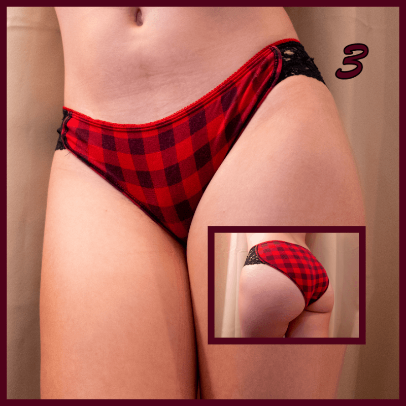 Red and Black Plaid Panties