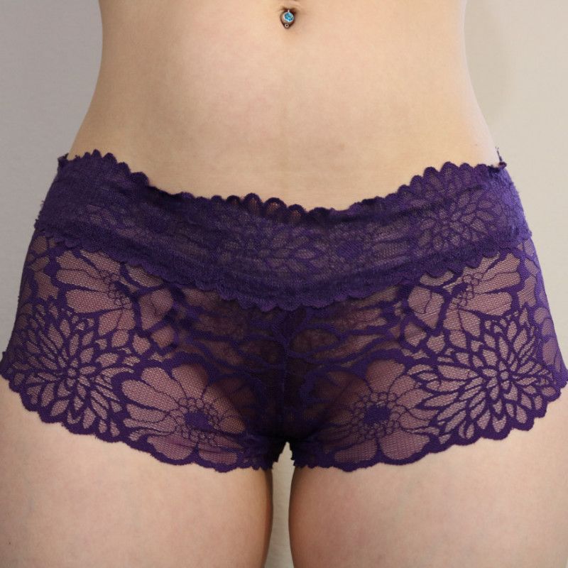 Purple Lace Boyshort