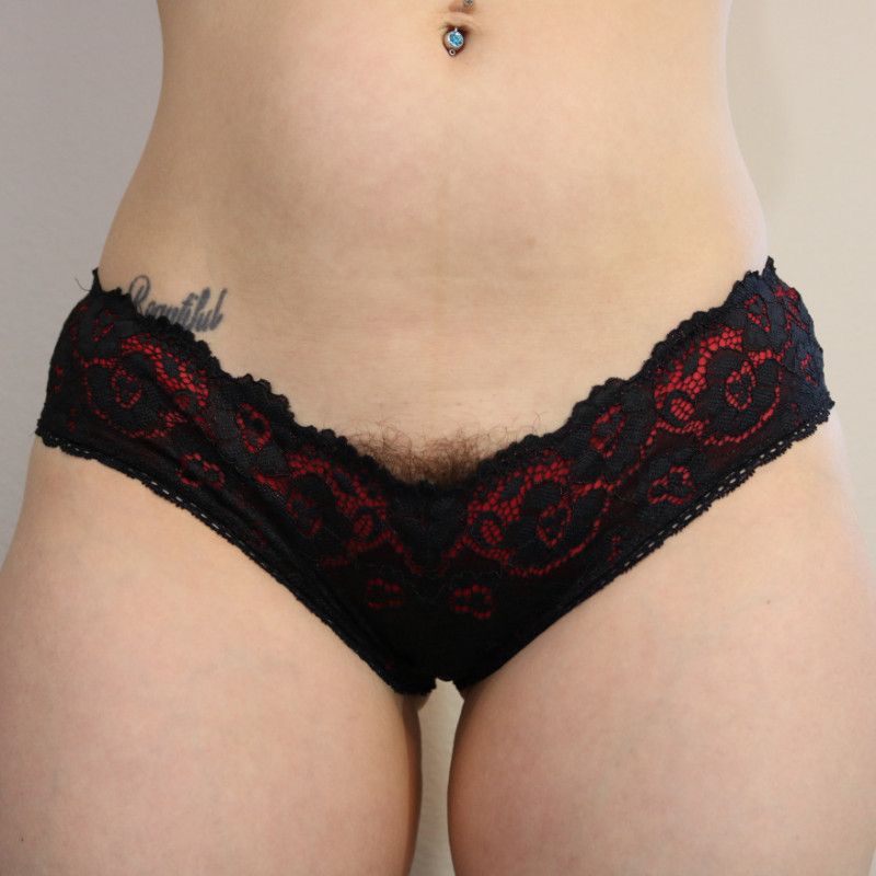 Black and Red Strappy Cheeky