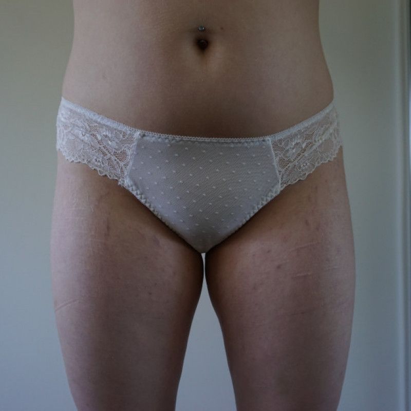 White Cheeky Cut Lace Panties