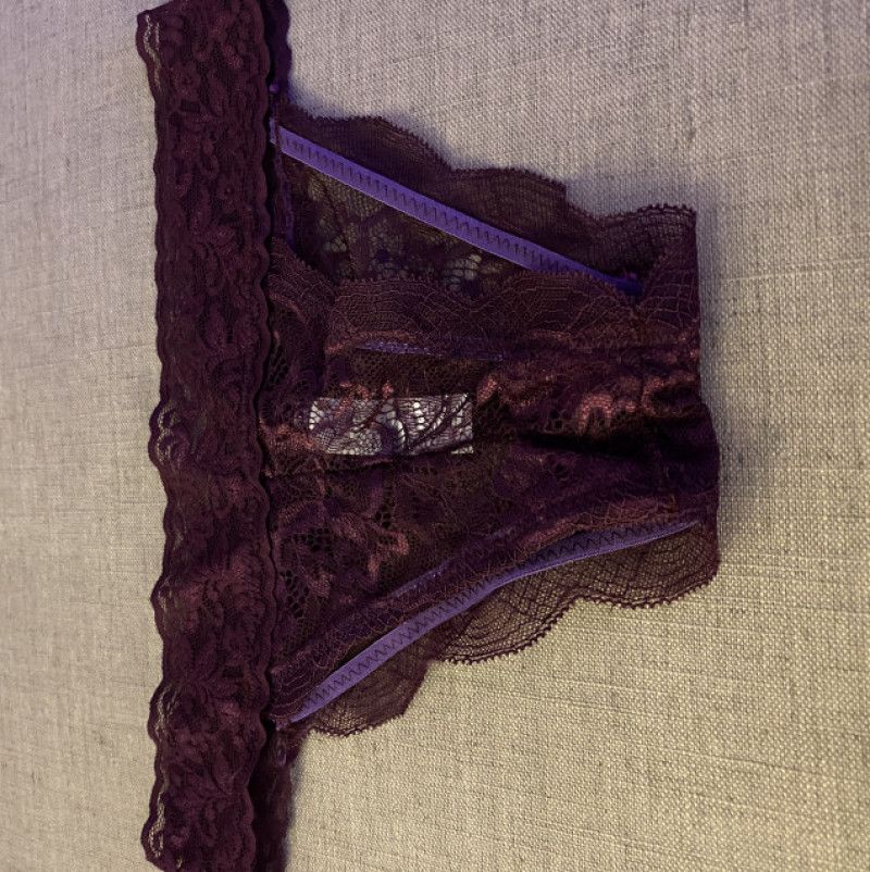 Maroon Lace Cheeky Panties