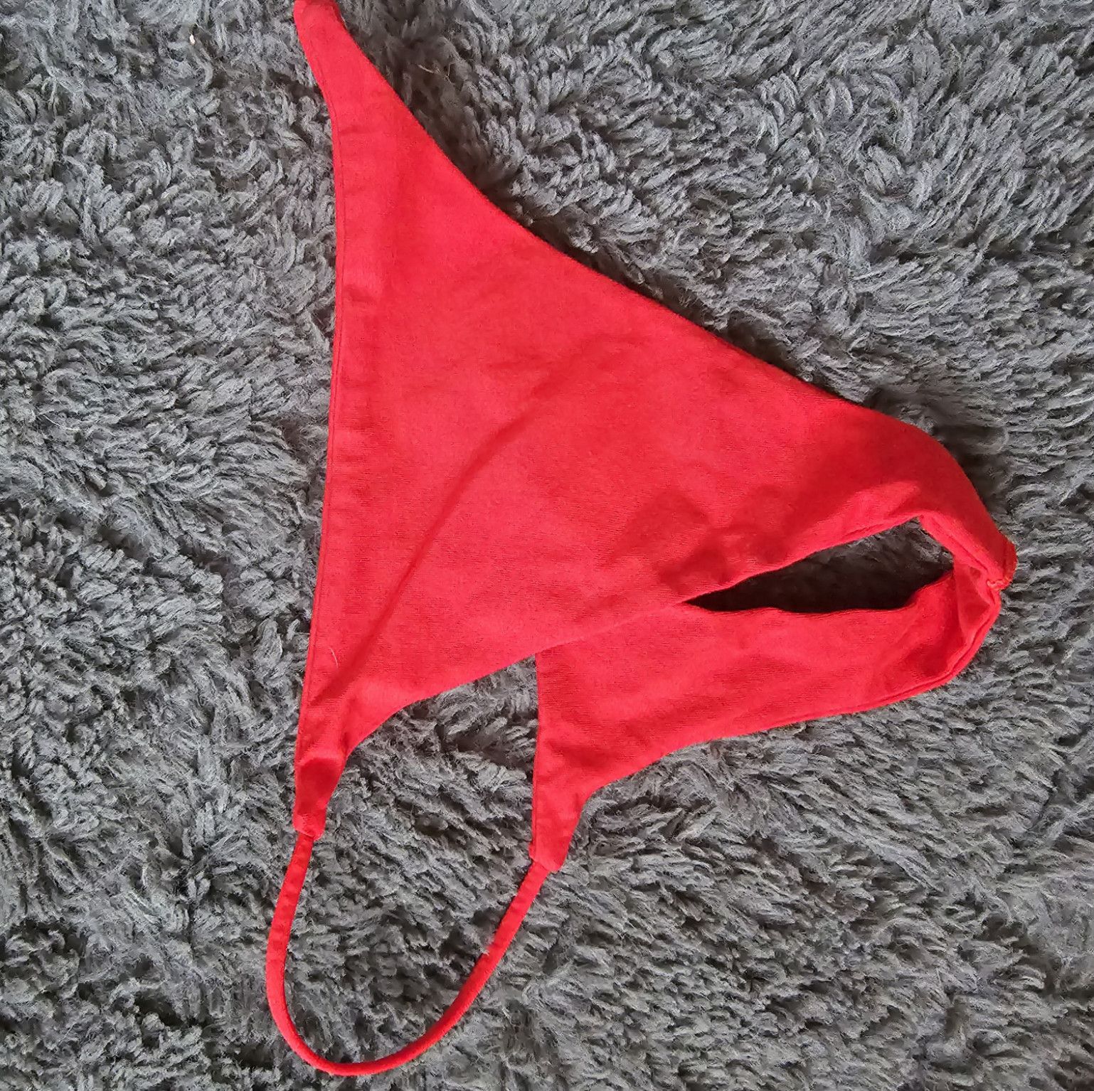 Red Cotton Thong