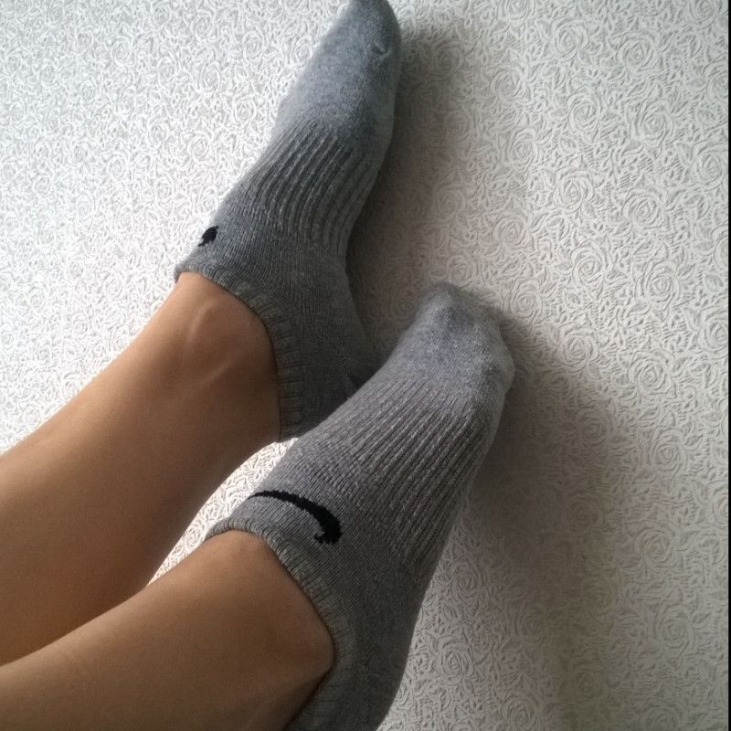 Gray Nike socks for sports