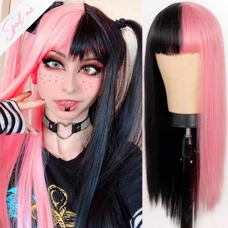 Black and Pink wig