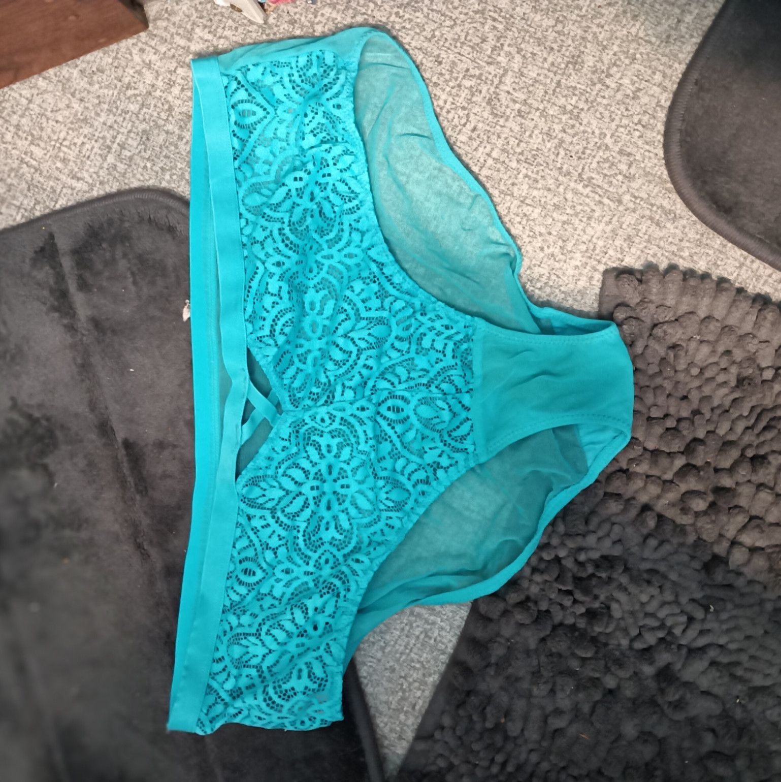 Blue lace panties