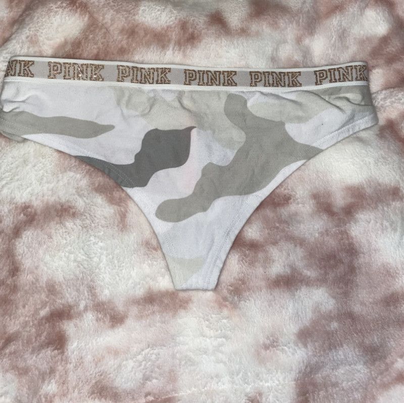 White camouflage thong