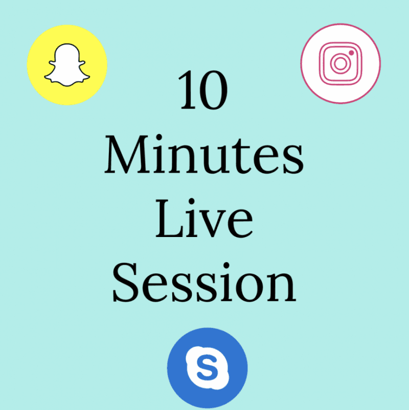 10 minute live chat session